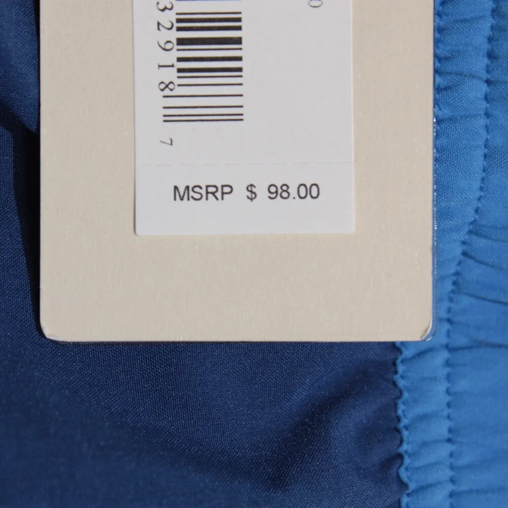 Peter Millar NWT Swimsuit Size XL US Seaside In Solid Blue Polyester Blend